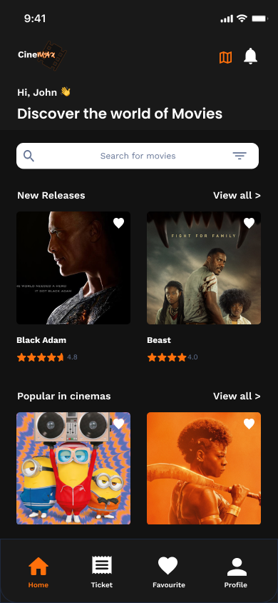 CineMax UI Design Process